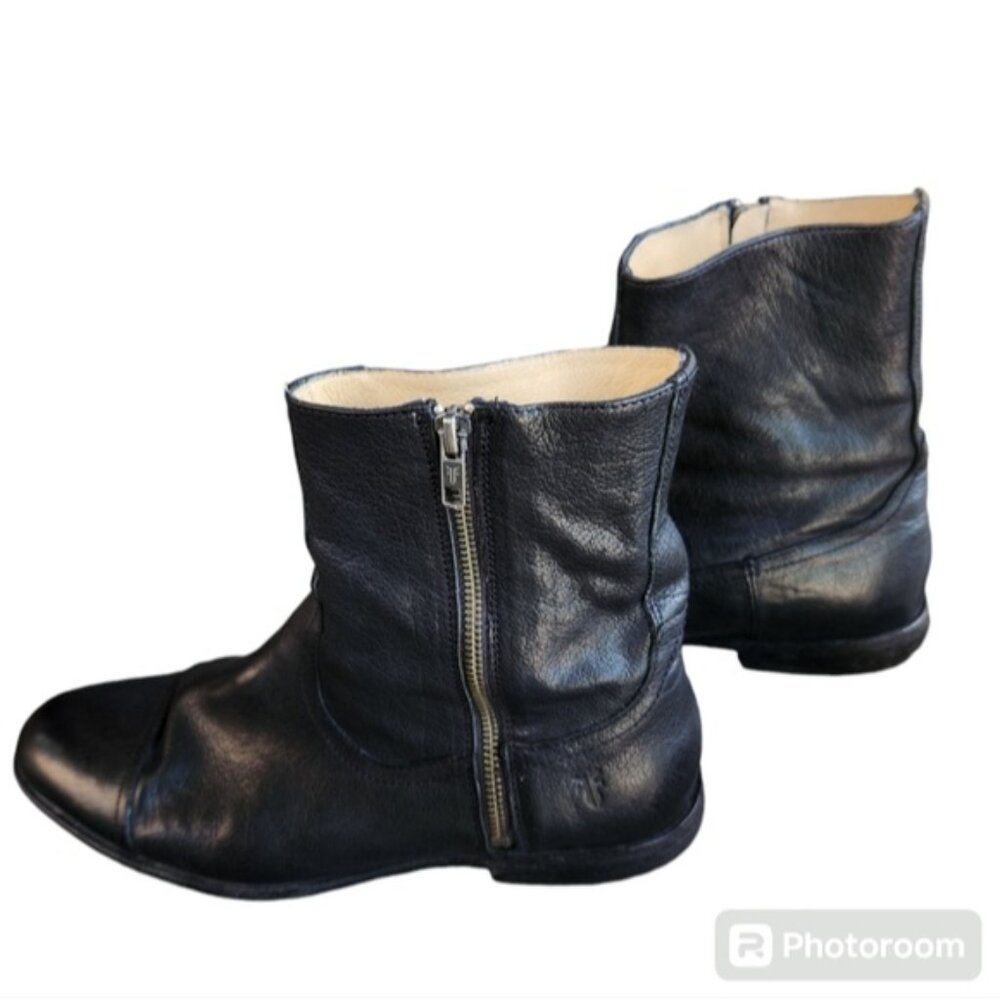 Frye James Men's chealsea boots size 9 D black leather - Picture 2 of 10